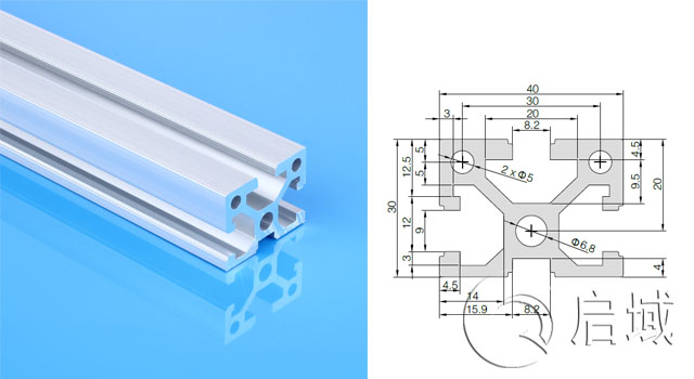 歐標3040直角鋁型材 歐標3040直角鋁型材
