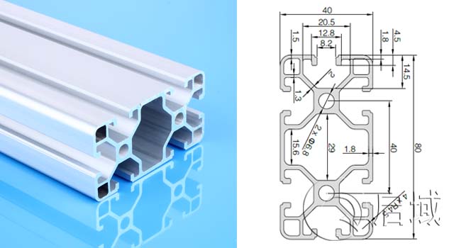 歐標4080A輕型鋁型材 歐標4080A輕型鋁型材