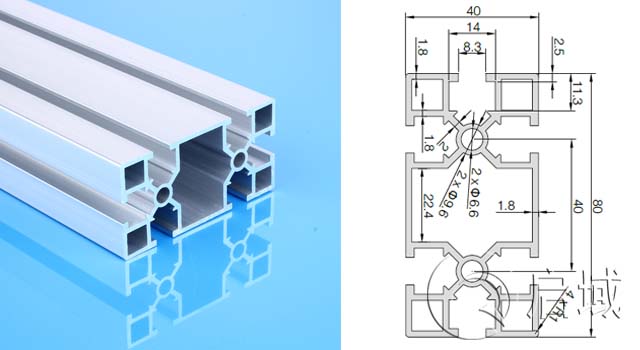 國標4080GA輕型鋁型材 國標4080GA輕型鋁型材