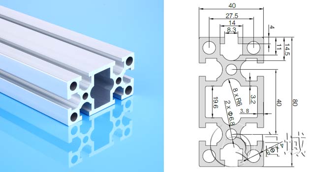 國標4080GW重型鋁型材 國標4080GW重型鋁型材