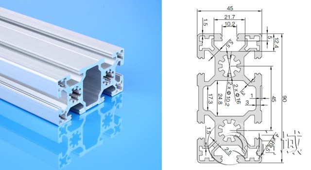 歐標4590W重型鋁型材 歐標4590W重型鋁型材
