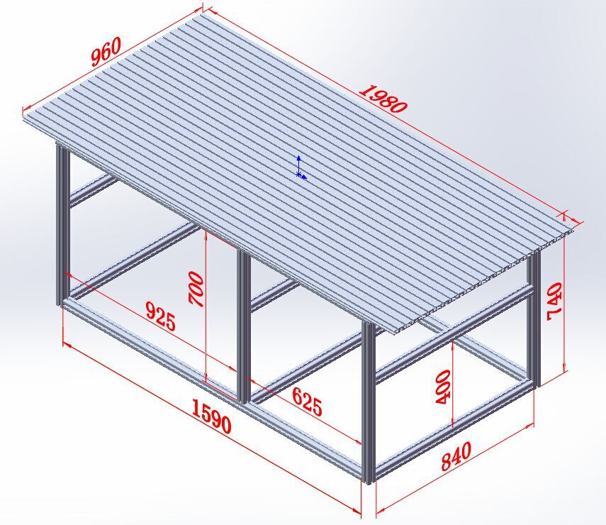 4040鋁型材承重+2080鋁型材台麵 4040鋁型材承重+2080鋁型材台麵