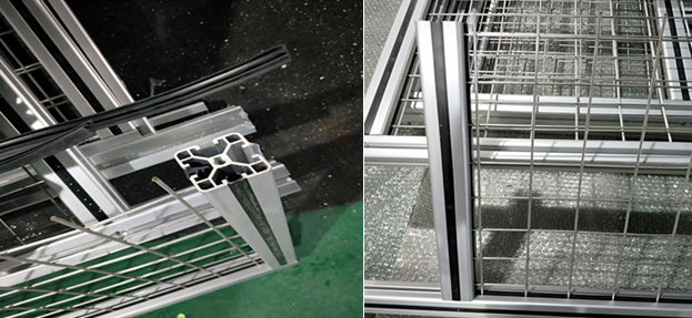 鋁型材安裝鐵絲網 鋁型材安裝鐵絲網