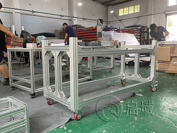 雙槽鋁型材移動框架 雙槽鋁型材移動框架