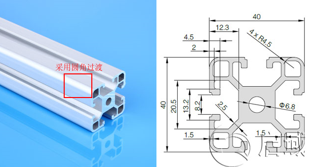 4040C鋁型材 4040C鋁型材